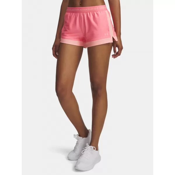  Dámske kraťasy UNDER ARMOUR TECH PLAY UP 3IN COLORBLOCK 6010875-600 RUŽOVÁ 