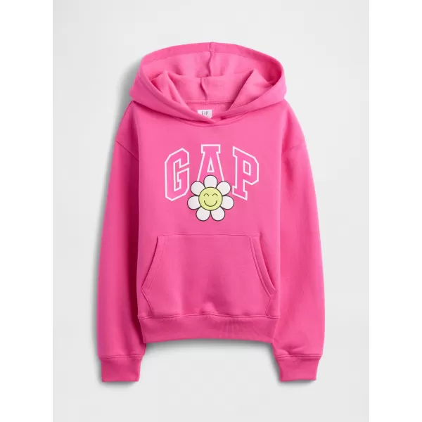  Detská mikina GAP LOGO PULLOVER HOODIE 797762-03 HAPPY PINK 