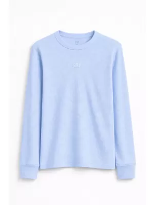 Pánske tričko GAP WAFFLE LONGSLEEVE TEE 795644-04 WIND BLUE