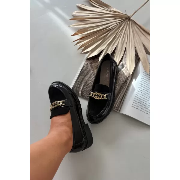  Dámske mokasíny D&A HY52-540 BLACK 