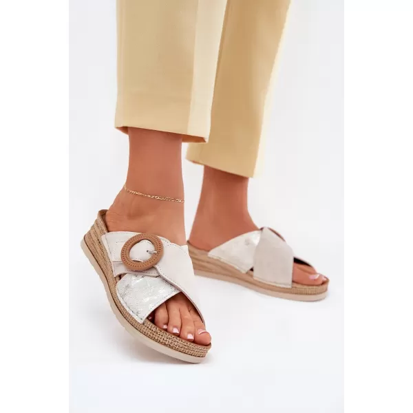  Dámske sandále INBLU RV000012 BEIGE 