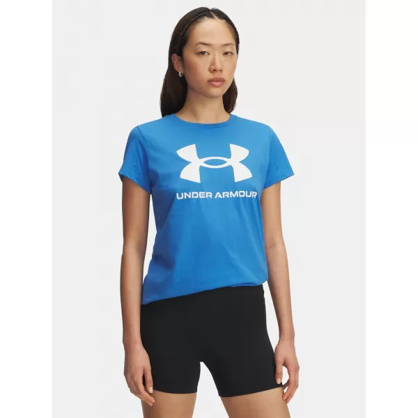  Dámske tričko UNDER ARMOUR UA LOGO SS 1356305-402 MODRÁ 