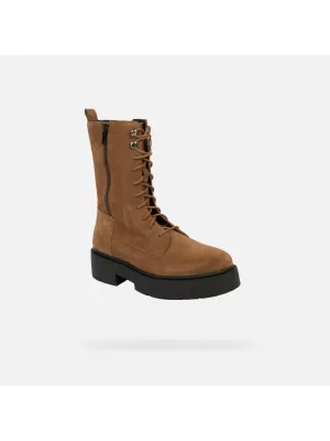 Dámske členkové čižmy GEOX SPHERICA EC7 G004252 HNEDÁ