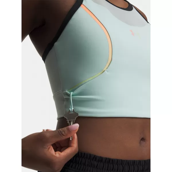  Dámske tielko UNDER ARMOUR UA VELOCITI ELITE CROP TANK 6009499-703 ZELENÁ 