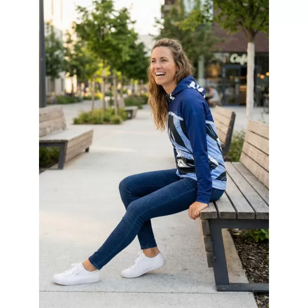  Dámska mikina na zips premium ALTISPORT VOJ/ALW128MI02 MODROBIELA 
