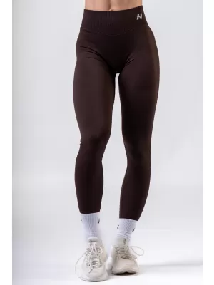 Push-up legíny s vysokým pásom POWER 888 DARK BROWN Nebbia