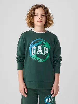 Detská mikina GAP LOGO SWEATSHIRT 406762-01 MOORES GREEN