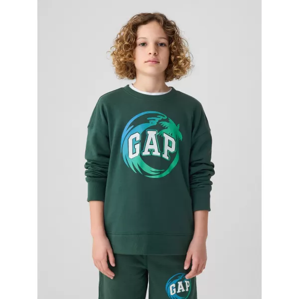  Detská mikina GAP LOGO SWEATSHIRT 406762-01 MOORES GREEN 