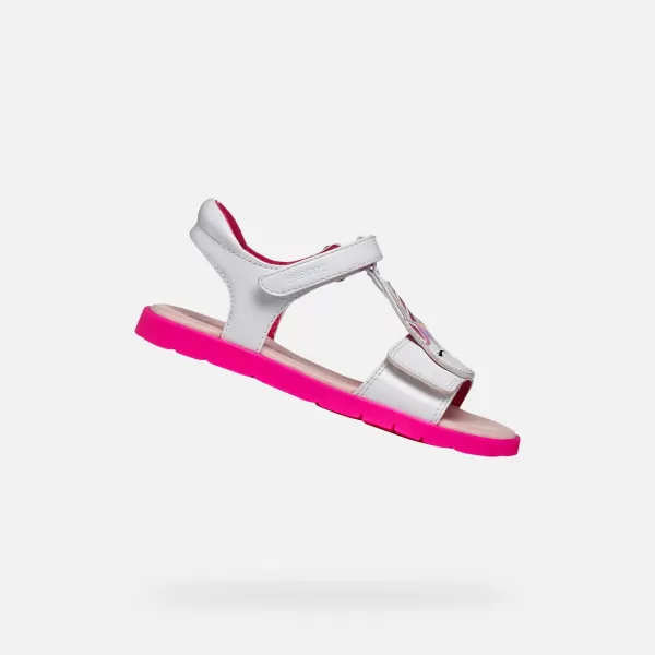  Dievčenské sandále GEOX JOYFOOT J65P1C000HHC1441 BIELA 