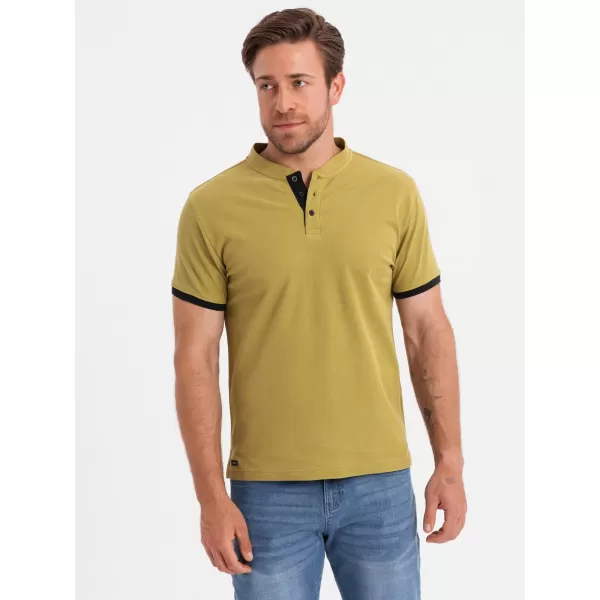  Pánske tričko OMBRE OM-TSCT-0156 OLIVE 