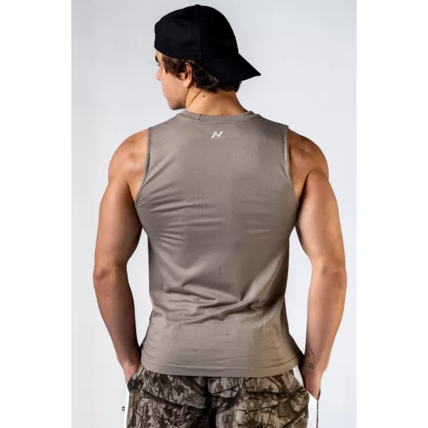  Bezšvové tričko bez rukávov POWER 899 LIGHT BROWN ASH Nebbia 