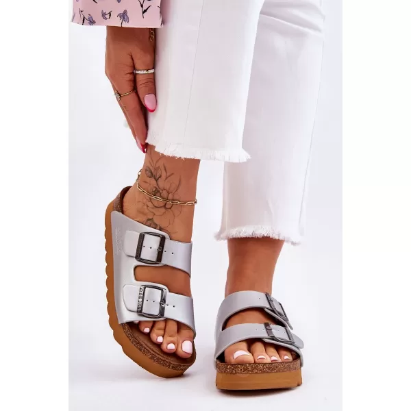  Dámske šľapky BIG STAR LL274476 SILVER Big Star Shoes 