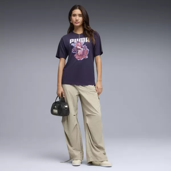  Dámske tričko PUMA GRAPHICS RELAXED TEE BETTER 691908_64 HLBOKÁ SLIVKA 