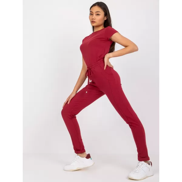  Dámske tepláky BASIC FEEL GOOD RV-DR-3589.06X BURGUNDY 
