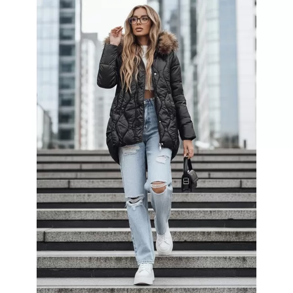  Dámska bunda DSTREET TY5501 ČIERNA 