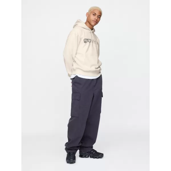 Pánska mikina GAP LOGO HOODIE PULLOVER 646080-01 CARLS STONE 