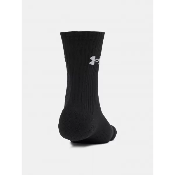  Ponožky UNDER ARMOUR PERFORMANCE COTTON 3P CRW 6009685-008 ČIERNA 
