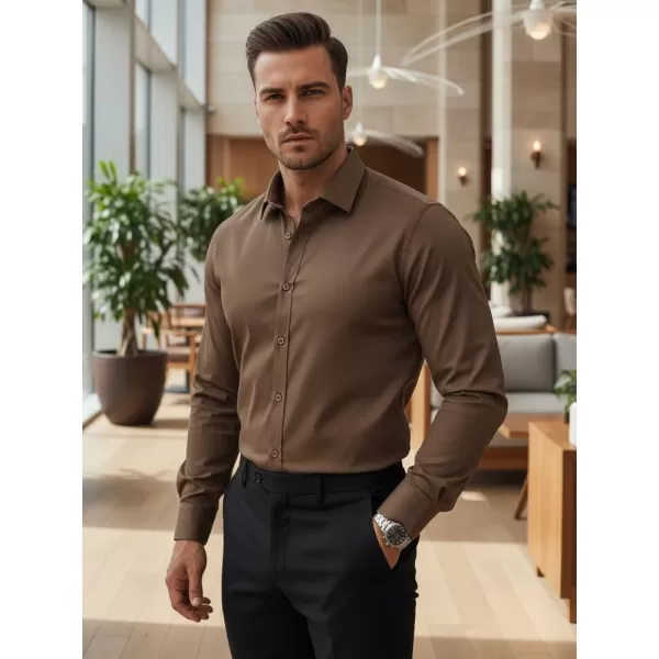  Pánska košeľa DSTREET DX2680 HNEDÁ 