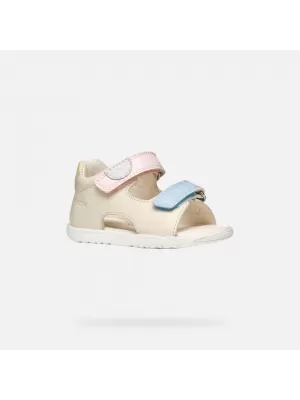 Dievčenské sandále GEOX SANDAL MACCHIA B254WA08502C1M2M BÉŽOVÁ