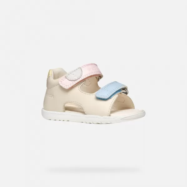  Dievčenské sandále GEOX SANDAL MACCHIA B254WA08502C1M2M BÉŽOVÁ 