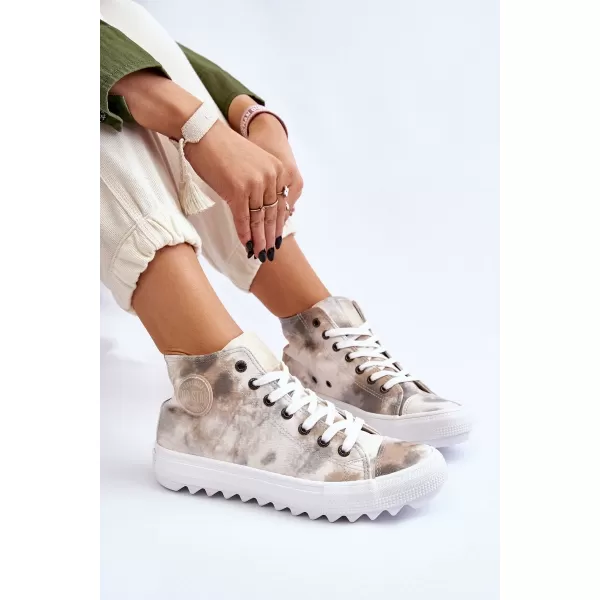  Dámske tenisky BIG STAR LL274047 WHITE/OLIVE Big Star Shoes 