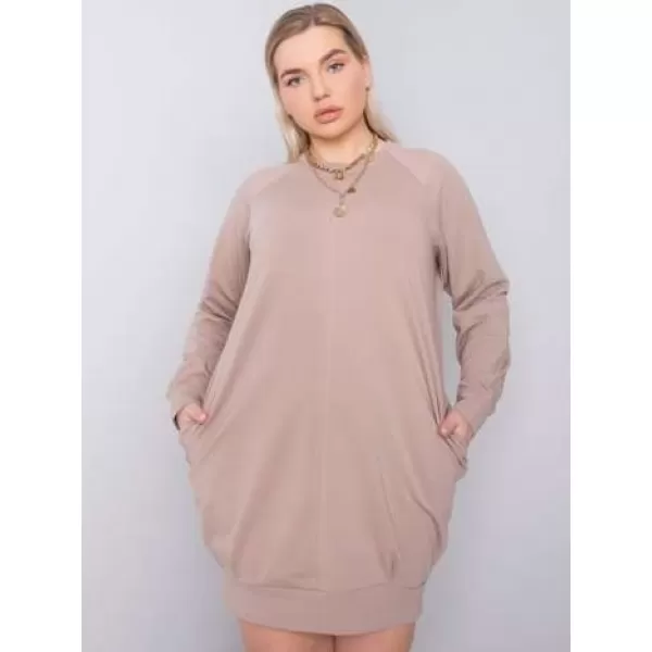  Dámske šaty BASIC FEEL GOOD RV-SK-6296.99 DARK BEIGE 