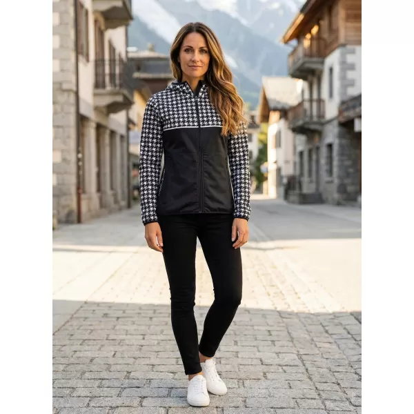  Dámska softshellová bunda premium ALTISPORT VOJ/ALW048JACK01 ČIERNOBIELA 
