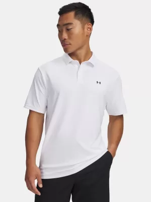 Pánske tričko UNDER ARMOUR T2G PIQUE POLO 6012303-100 BIELA