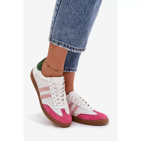  Dámske tenisky ZAZOO N1318 PINK/WHITE/GREEN 