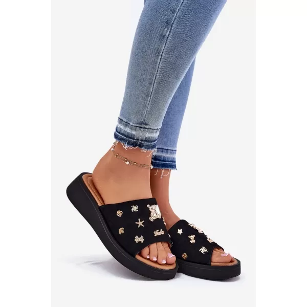  Dámske šľapky VINCEZA 66741 BLACK 