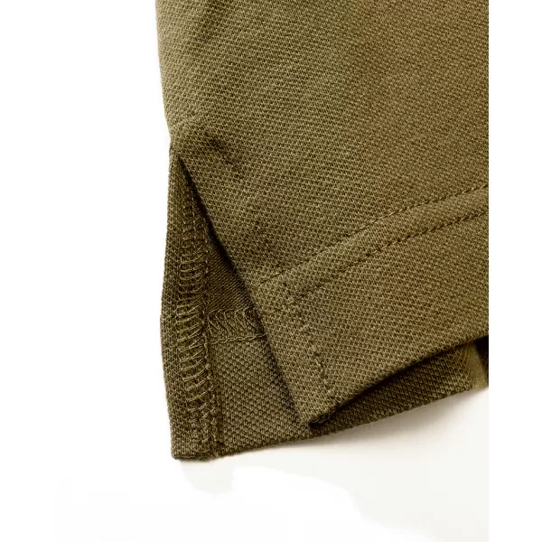  Pánske tričko s golierom BRANDIT 4215 OLIVE 