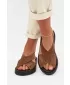 Dámske sandále ZAZOO 3196 BROWN/BEIGE