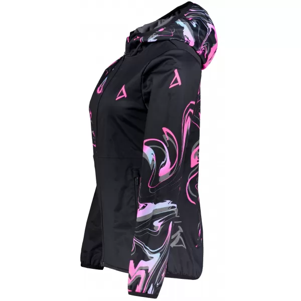  Dámska softshellová bunda premium ALTISPORT VOJ/ALW064JACK01 ČIERNORUŽOVÁ 