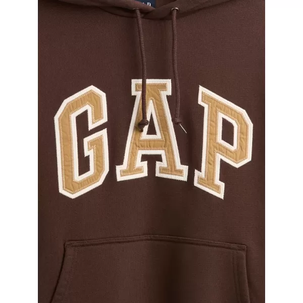  Pánska mikina GAP HEAVYWEIGHT LOGO HOODIE PULLOVER 823104-04 DARK BROWN 