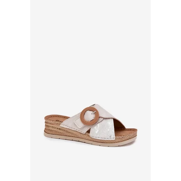  Dámske sandále INBLU RV000012 BEIGE 
