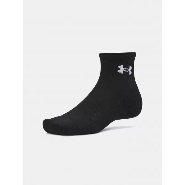  Ponožky UNDER ARMOUR PERFORMANCE COTTON 3P QTR 6009686-008 ČIERNA 