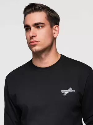 Pánske tričko OMBRE OM-LSPT-0136 BLACK