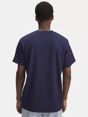 Pánske tričko UNDER ARMOUR UA M LOGO EMB HEAVYWEIGHT SS 1373997-411 MODRÁ