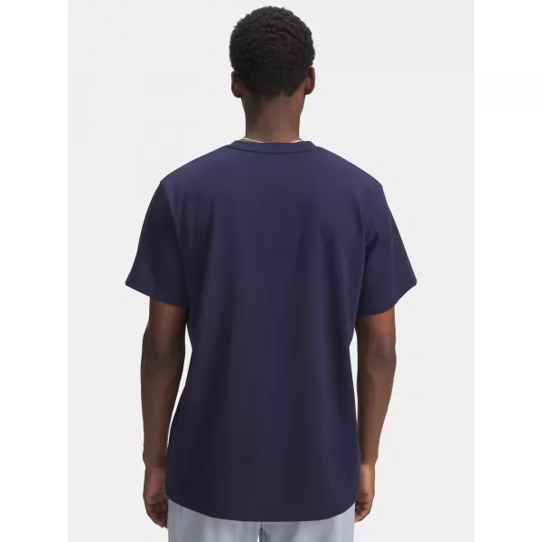  Pánske tričko UNDER ARMOUR UA M LOGO EMB HEAVYWEIGHT SS 1373997-411 MODRÁ 