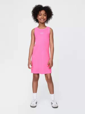 Detské šaty GAP LOGO TANK DRESS 780543-00 STANDOUT PINK