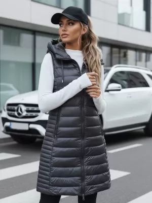 Dámska vesta DSTREET TY5254 TMAVO ŠEDÁ