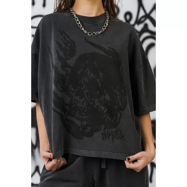  Dámske oversized tričko NEBBIA x Sexsdreams 814 BLACK 