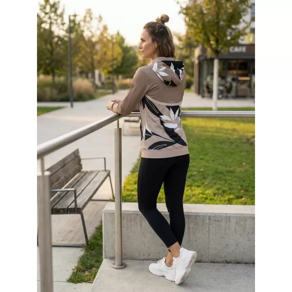  Dámska mikina na zips premium ALTISPORT VOJ/ALW128MI02 KÁVOVÁ 