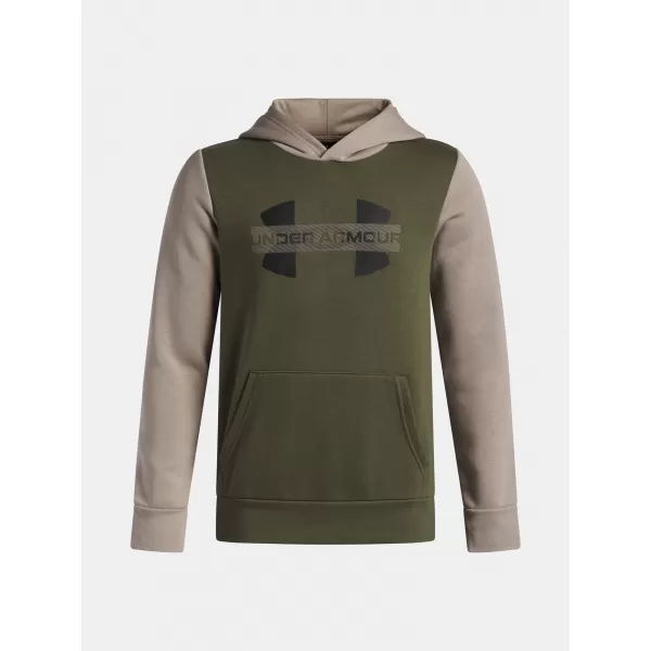  Chlapčenská mikina UNDER ARMOUR UA RIVAL FLC CBLCK GRPHC HD 6004994-390 ZELENÁ 