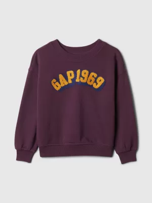 Detská mikina GAP LOGO 1969 CREW SWEATSHIRT 515121-00 PURPLE RAY