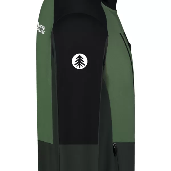  Pánska mikina powerfleece NORDBLANC GROAN NBWFM8282 TMAVO ZELENÁ 