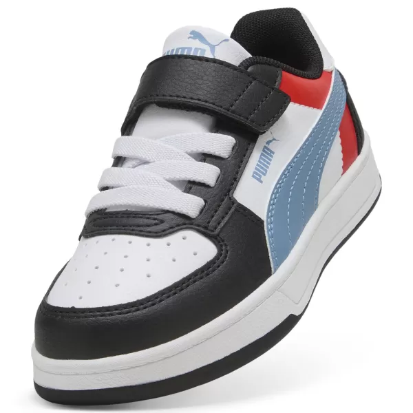  Detská obuv PUMA CAVEN 2.0 BLOCK AC+ PS 394462-17 PUMA BIELA/STUDENÁ MODRÁ/ČIERNA 