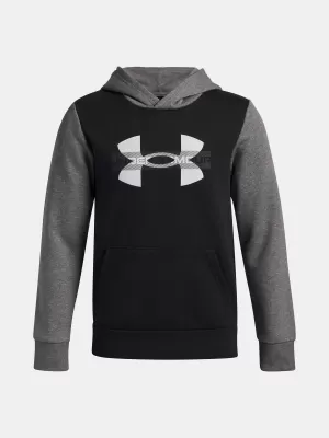 Chlapčenská mikina UNDER ARMOUR UA RIVAL FLC CBLCK GRPHC HD 6004994-001 ČIERNA