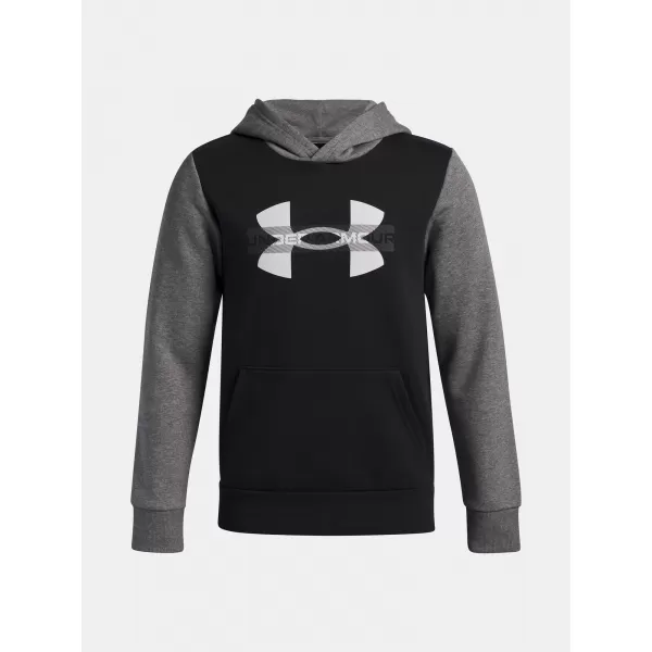  Chlapčenská mikina UNDER ARMOUR UA RIVAL FLC CBLCK GRPHC HD 6004994-001 ČIERNA 