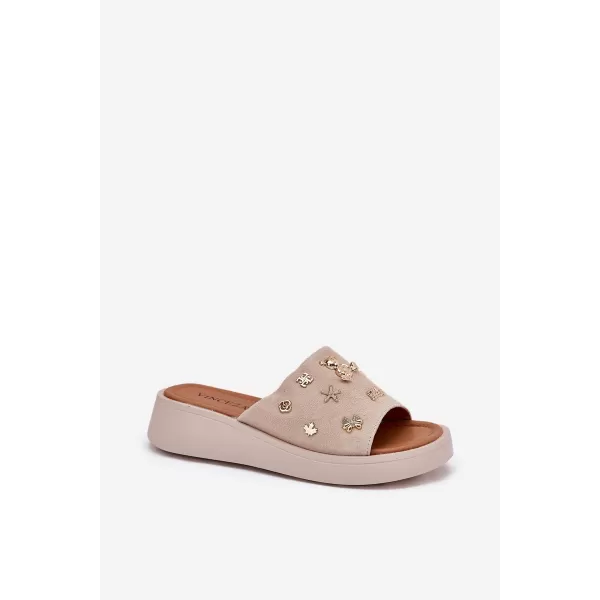  Dámske šľapky VINCEZA 66741 BEIGE 